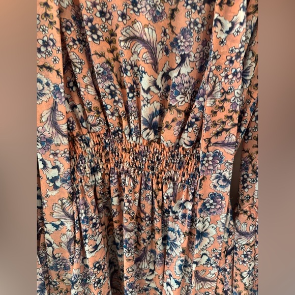 MISA Floral Dress with Bell Sleeves and Ruffles size XS - Picture 7 of 8